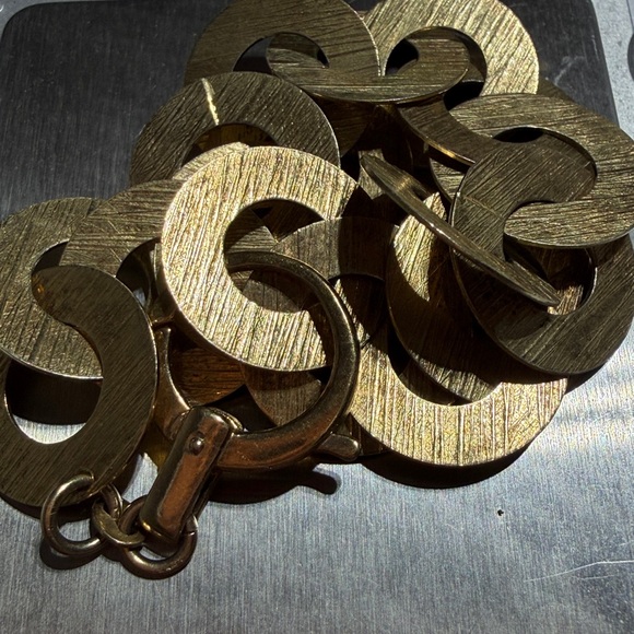 Vntg PR Ex Italy Vermeil Sterling Silver Textured Link Bracelet 8" 27.5g (2) - Picture 7 of 8